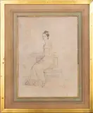 portrait drawing of Atala Varcollier by Signed Jean-Auguste-Dominique Ingres, graphite on paper, sold Jun 2022