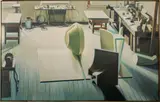 George Sugarman's Studio by Lowell Nesbitt, 1967, oil on canvas painting, sold Jul 2022
