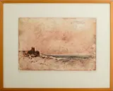 Untitled by Fred Williams, etching aquatint with gouache details, sold Jul 2022
