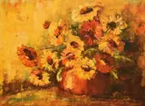 Untitled by Karl Connor, oil on board, sold Jul 2024
