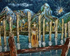 Monks Bridges by Carol Gaston, 2018, oil, sold Jul 2024