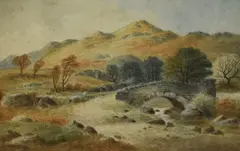 Rustie Bridge by Sydney Scott, watercolour, sold Jul 2024