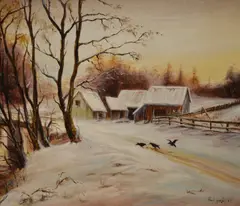 Untitled by John Corcoran, oil, sold Jun 2024