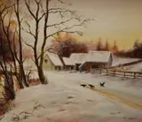 Untitled by John Corcoran, oil, sold Jun 2024
