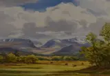 Cairngorms from near Aviemore by Robert Egginton, watercolour, sold Jun 2024