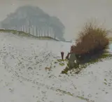 Winter Pasture by Kenneth Leech, screenprint, sold Jun 2024
