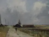 The Fen Drove by Anthony Lay, acrylic, sold Jun 2024