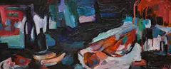 Untitled by Richard Weisbrod, oil on board, sold Jun 2024