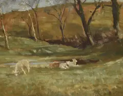 Untitled by Beatrice Willink, oil on board, sold Jun 2024