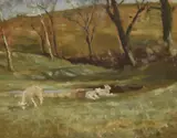 Untitled by Beatrice Willink, oil on board, sold Jun 2024
