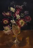 Flowerpiece by Margaret Soar, oil on board, sold May 2024