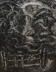 Untitled by Robin Tanner, etching, sold May 2024