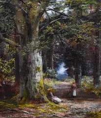 Untitled by William Lakin Turner, oil on board, sold Apr 2024