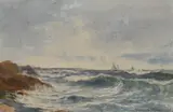 Untitled by William J. King, watercolour, sold Apr 2024
