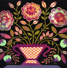Nosegay by Linda Farquharson, linocut, sold Apr 2024