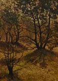 Untitled by Albert Grice, 1974, oil on board, sold Apr 2024