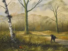 Untitled by David Waller, oil on canvas, sold Apr 2024