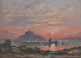 Untitled by William Cox, oil on board, sold Apr 2024