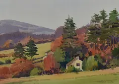 Untitled by Philip Macleod Coupe, watercolour, sold Apr 2024
