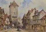 Untitled by Pierre Le Boeuff, watercolour, sold Apr 2024