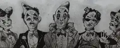 5 Clowns' and '3 Clowns by Maggie Kitching, print (other), sold Apr 2024