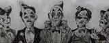 5 Clowns' and '3 Clowns by Maggie Kitching, print (other), sold Apr 2024