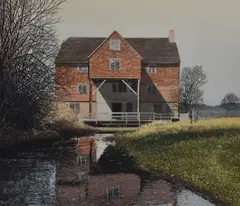 Shalford Mill by Paul Bisson, etching, sold Apr 2024