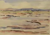 Untitled by Margaret Blackburn, Watercolour, an estuary scene, signed and dated, offered Aug 2026