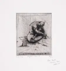 Untitled by Deborah Bell, Drypoint, sold Jul 2025