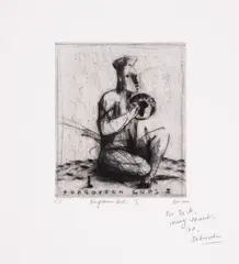 Untitled by Deborah Bell, Drypoint, sold Jul 2025