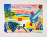 Untitled by Gillian Ayres, Etching with carborundum printed in colours, extensively hand-coloured in acrylic, sold Jul 2025