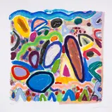 Untitled by Gillian Ayres, Etching with carborundum printed in colours, extensively hand-coloured with acrylic, sold Jul 2025