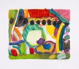 Untitled by Gillian Ayres, Etching with carborundum printed in colours, extensively hand-coloured in acrylic, sold Jul 2025