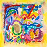Untitled by Gillian Ayres, Etching with carborundum printed in colours, extensively hand-coloured in acrylic, sold Jul 2025