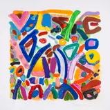 Untitled by Gillian Ayres, Etching with carborundum printed in colours, extensively hand-coloured in acrylic, sold Jul 2025