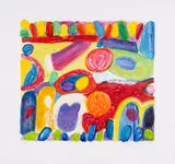 Untitled by Gillian Ayres, Etching with carborundum printed in colours, extensively hand-coloured in acrylic, sold Jul 2025