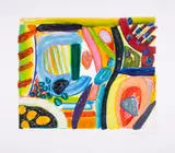Untitled by Gillian Ayres, Etching with carborundum printed in colours, extensively hand-coloured in acrylic, sold Jul 2025