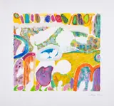 Untitled by Gillian Ayres, etching, sold Jul 2025