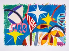 Untitled by Gillian Ayres, etching, sold Jul 2025
