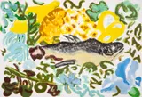 Untitled by Michael Heindorff, Etching with carborundum printed in colours hand-finished with acrylic, sold Jul 2025