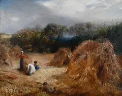 The gleaning field by Samuel Palmer, Oil on canvas, sold Jul 2025