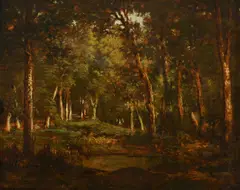 La mare aux biches by Théodore Rousseau, Oil on bevelled panel, sold Jul 2025