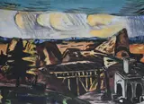 Grosser steinbruch in oberbayern (large quarry in upper bavaria) by Max Beckmann, Oil on canvas, sold Jul 2025