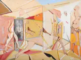 Domus (flesh painting v) by George Cohen, Oil and gesso on board, sold Jul 2025