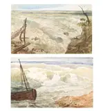 Untitled by Joseph Gandy, Pencil and watercolour The first inscribed and with pencil sketch of floor plan, sold Jul 2025