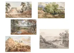 Untitled by Joseph Gandy, Pencil and watercolour, sold Jul 2025