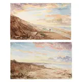 Untitled by Joseph Gandy, Pencil and watercolour Both inscribed, sold Jul 2025