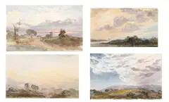 Untitled by Joseph Gandy, Pencil and watercolour Each variously inscribed and dated, sold Jul 2025