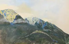 Mountain landscape by Pavel Tchelitchew, Gouache on paper, sold Jul 2025