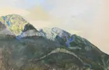 Mountain landscape by Pavel Tchelitchew, Gouache on paper, sold Jul 2025